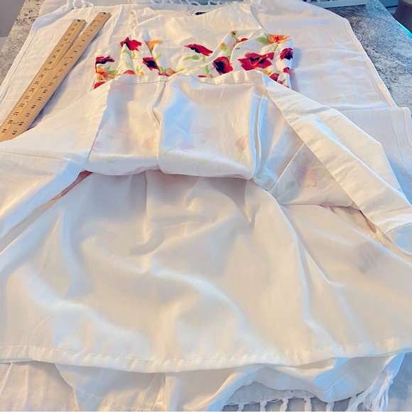 Lauren Ralph Lauren Dress White floral sateen Tamal NWOT SZ 8 - Picture 8 of 14